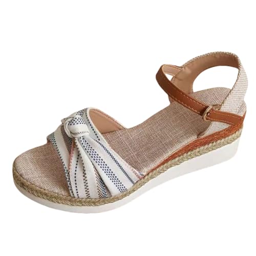 Plateau Sandalen Damen Mit Keilabsatz Keilsandalen Casual Damen Sommer Elegant Wedge Peep Toe High Heel Plattform Pantoletten Freizeit Sommerschuhe Damensandalen Strandschuhe von ReSin90s