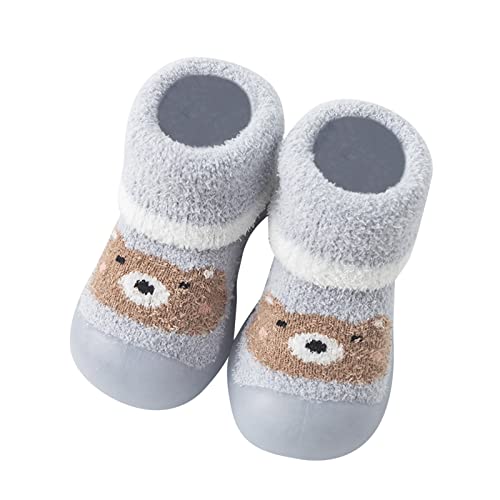 ReSin90s Baby Kleinkinder Sockenschuhe Lauflernschuhe Babyschuhe rutschfeste Niedlicher Cartoon Weicher Stricken Schuhe Slippers Babybodenschuhe Für Mädchen Junge von ReSin90s