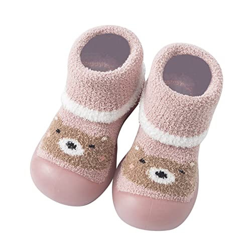 ReSin90s Baby Kleinkinder Sockenschuhe Lauflernschuhe rutschfeste Socken Schuhe Hausschuhe Mit Anti-Rutsch Weiche Sohle Socken Kinderschuhe Babybodenschuhe Für Mädchen Jungen von ReSin90s