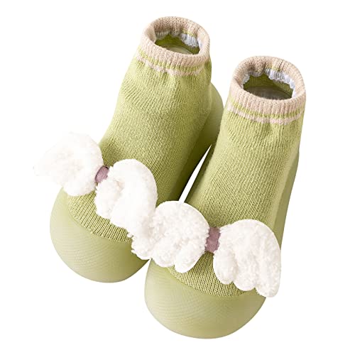 ReSin90s Baby Sockenschuhe Krabbelschuhe Lauflernschuhe Kinder Socke Mit Gummisohle rutschfeste Hüttenschuhe Baby Barfußschuhe Kinderschuhe Für Baby Mädchen Junge von ReSin90s