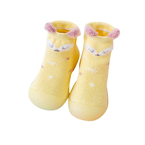 ReSin90s Baby Sockenschuhe Krabbelschuhe rutschfeste Lauflerner Schuhe Kleinkind Weicher Stricken Hausschuhe Sockenschuhe Mädchen Indoor Outdoor Schuhe von ReSin90s