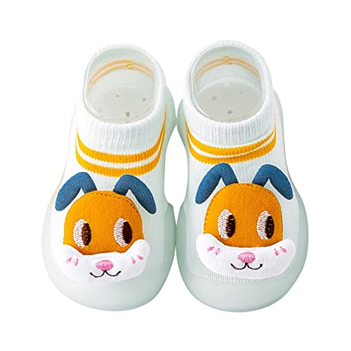 ReSin90s Baby Sockenschuhe Krabbelschuhe rutschfeste Lauflerner Schuhe Kleinkind Weicher Stricken Hausschuhe Tiermotive Baumwolle Babybodenschuhe Kleinkind Schuhe von ReSin90s