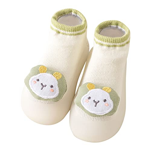 ReSin90s Baby Sockenschuhe Krabbelschuhe Unisex Krabbelschuhe Barfußschuhe Lauflernschuhe Kleinkind Niedliche Cartoon Weiche Stricken Kinderschuhe Unisex Babybodenschuhe Hausschuhe Für Mädchen Junge von ReSin90s