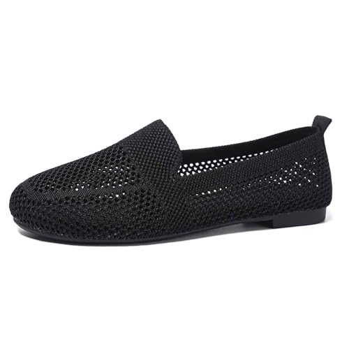 ReSin90s Ballerinas Damen Schuhe Low Wedge Flache Schuhe Komfort Slip on Flat Ballerina Elegante Und Bequeme Ballettschuhe Fußgewölbeunterstützung Freizeitschuhe Trachtenschuhe von ReSin90s