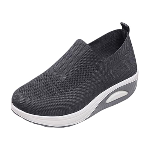 ReSin90s Barfußschuhe Damen Slipper Bequeme Mokassins Damen Loafer Slippers Slip on Sneakers Freizeitschuhen Mit Keilabsatz Wanderschuhe Halbschuhe Outdoor Laufschuhen Turnschuhe von ReSin90s