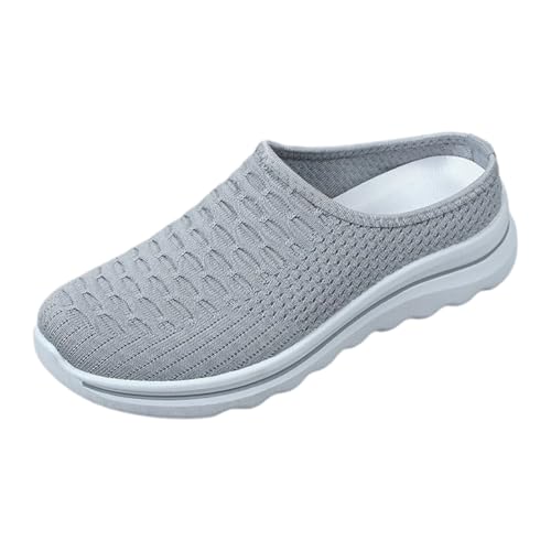 ReSin90s Barfußschuhe Damen Slipper Einzelne Flache Schuhe Plateau Loafers Memory Schaum Schuhen Mit Keilabsatz Wanderschuhe Halbschuhe Sportschuhe Bequeme Outdoor Sommerschuhe Turnschuhe von ReSin90s
