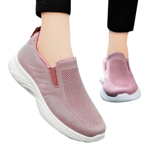 ReSin90s Barfußschuhe Damen Slipper Einzelne Flache Schuhe Plateau Loafers Memory Schaum Schuhen Mit Keilabsatz Wanderschuhe Halbschuhe Walking Schuhen Outdoor Fitness Sommerschuhe von ReSin90s