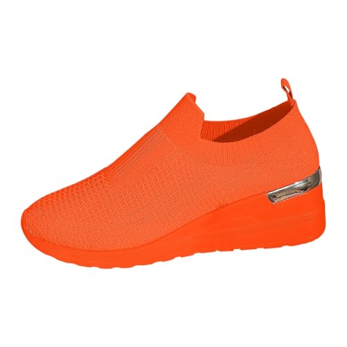 ReSin90s Barfußschuhe Damen Slipper Leicht Schuhe Ohne Schnürung Bequeme Handsfree Slip on Walkingschuhe Mit Keilabsatz Wanderschuhe Halbschuhe Outdoor Running Tennisschuhe von ReSin90s