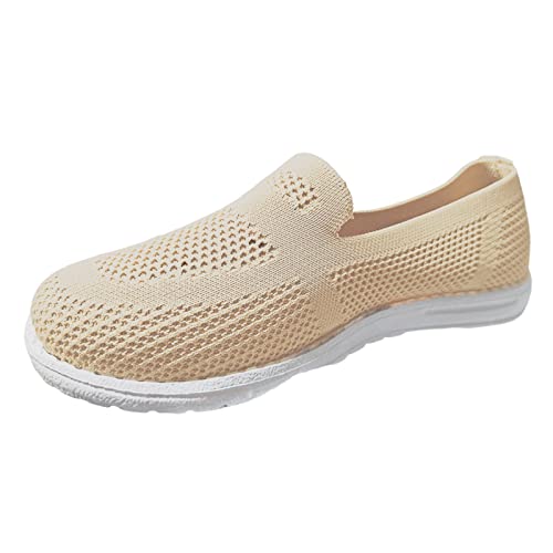 ReSin90s Barfußschuhe Damen Slipper Mesh Leichte Atmungsaktiv Freizeitschuhen Slip on Sneakers Jogging Schuhe Atmungsaktiv Laufschuhe Freizeitschuhe Turnschuhe Breite Fuß Bequeme Outdoor Sportschuhe von ReSin90s