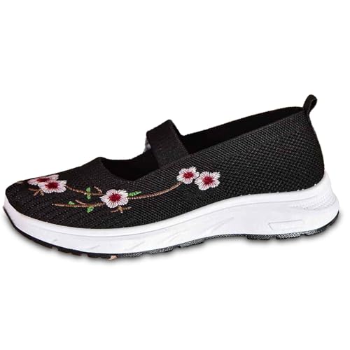 ReSin90s Barfußschuhe Damen Slipper Mesh Leichte Atmungsaktiv Freizeitschuhen Slip on Sneakers Mit Keilabsatz Wanderschuhe Halbschuhe Sommerschuhe Traillaufschuhe Minimalistische von ReSin90s