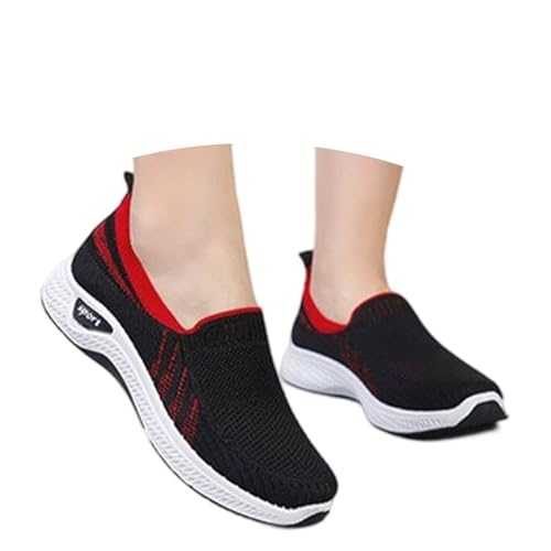 ReSin90s Barfußschuhe Damen Slipper Mesh Leichte Atmungsaktiv Freizeitschuhen Slip on Sneakers rutschfest Atmungsaktiv Leichtgewichts Outdoor Running Tennisschuhe von ReSin90s