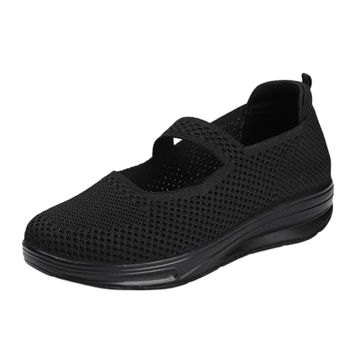 ReSin90s Barfußschuhe Damen Slipper Slip on Strick Schuhe Mokassins Gymnastikschuhe Sneaker Elegant Loafer Jogging Schuhe Atmungsaktiv Laufschuhe Freizeitschuhe Outdoor Running Tennisschuhe von ReSin90s