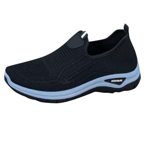 ReSin90s Barfußschuhe Damen Slipper Sommer Sneaker Luftpolster Mesh Diabetiker Walkingschuhe Weich Bequeme Slip on Mesh Stoffschuhe Geschlossene Halbschuhe Laufschuhen Turnschuhe Straßenlaufschuhe von ReSin90s
