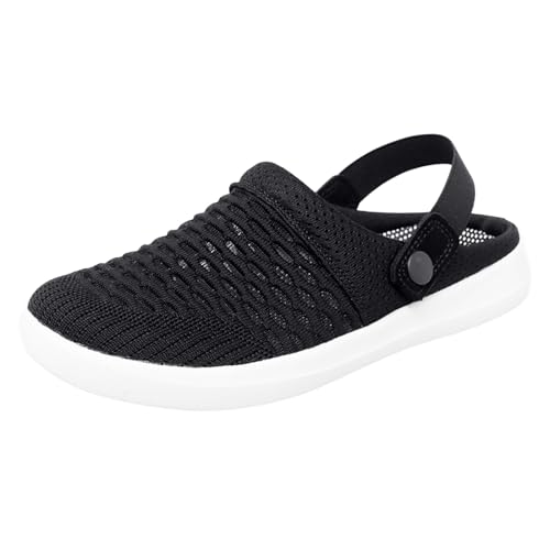 ReSin90s Clogs Pantoletten Für Damen Sommer Hausschuhe Slip on Clogs Atmungsaktive Pantoletten Weiche Diabetikerschuhe Gesundheitsschuhe Gartenschuhe Slip-On Schuhe Für Herren Damen von ReSin90s
