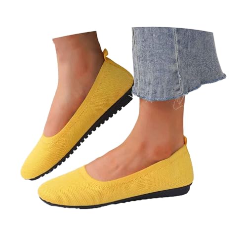 ReSin90s Damen Ballerinas Flache Maschenware Schuhe Slip on Ballerina Sommer Passform Weich Und Bequem Weiches Loafer Für Damen Freizeitschuhe ReSin90s Damen Ballerinas Flache Maschenware Schuhe Slip on Ballerina Sommer Passform Weich Und Bequem Weiches Loafer Für Damen Freizeitschuhe von ReSin90s