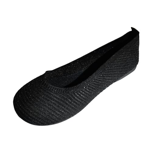 ReSin90s Damen Ballerinas Flache Maschenware Schuhe Slip on Ballerina Sommer Passform Weich Und Bequem Weiches Loafer Leichte Ballerinas Schlupfschuhe von ReSin90s