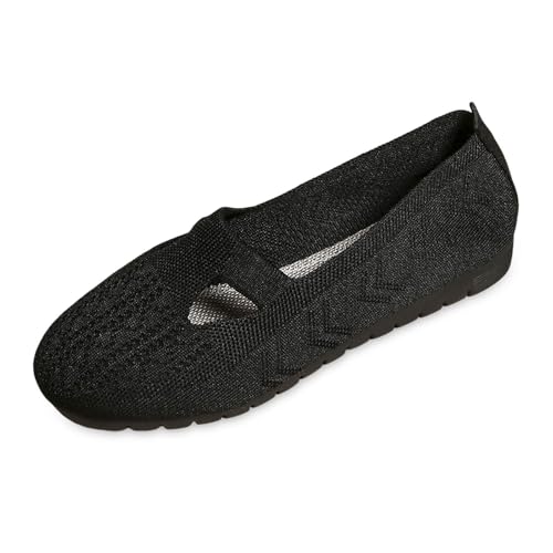 ReSin90s Damen Ballerinas Klassische Loafer Mokassins Stoffschuhe Round Balerinaschuhe Klasssische Ballerinas Matt Damenschuhe Geschlossene Halbschuhe von ReSin90s