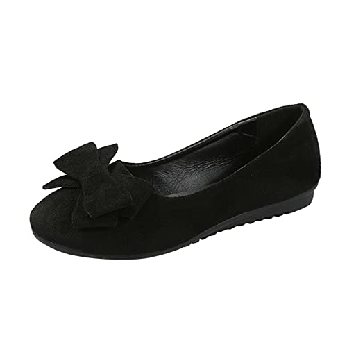ReSin90s Damen Ballerinas Loafers Slip on Ballerina Schuhe rutschfest Flache Stoffschuhe Elegante Schlupfschuhe Mit Runder Zehenpartie Für Damen Freizeitschuhe von ReSin90s