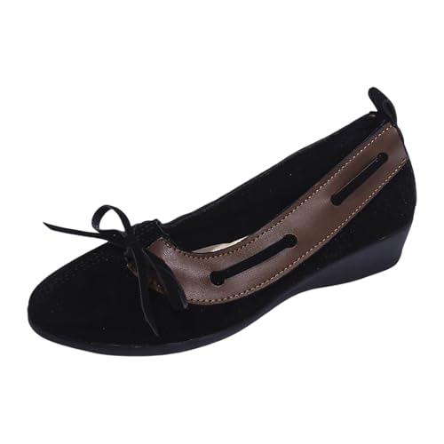 ReSin90s Damen Ballerinas Niedriger Keil Slip on Ballerina Flache Schuhe Round Balerinaschuhe Klasssische Ballerinas Matt Damenschuhe Für Damen Freizeitschuhe von ReSin90s