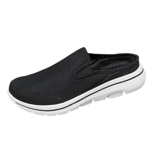 ReSin90s Damen Hausschuhe Pantoffeln Atmungsaktiv Mesh Pantoletten Diabetiker Freizeit Schuhe Mules Freizeit Slipper rutschfest Hausschuhe Gartenschuhe Slip-On Schuhe Für Herren Damen von ReSin90s