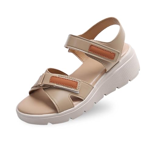 ReSin90s Damen Keilsandalen Pumps Sandale Mit Keilabsatz,Elegant, Für Den Sommer, Bequeme, Lässige Slipper, Wedges Sandalen Freizeit Flach Sandalette Keilabsatz Keilpumps von ReSin90s