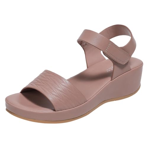 ReSin90s Damen Keilsandalen Pumps Sandale Mit Keilabsatz Sommer Bequem Elegant Sandalen Mit Strass Perlen Bohemia Strand Schuhe Strandschuhe Keilabsatz Pumps Freizeitsandale Damensandalen von ReSin90s
