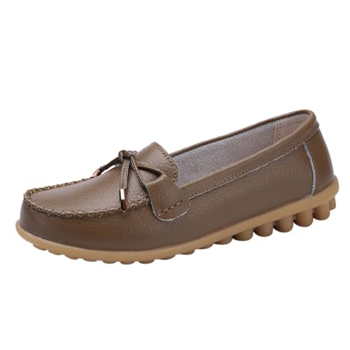 ReSin90s Damen Klassische Loafer Atmungsaktive Freizeitschuhe Bequeme Wanderschuhe Slip on Schuhe Mittelalter Mokassin Comfortable & Light-Weight von ReSin90s