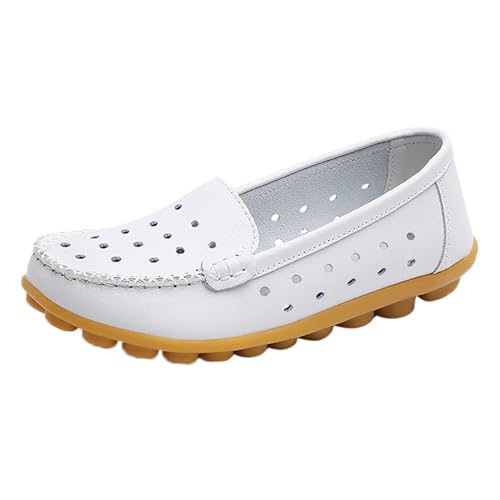 ReSin90s Damen Klassische Loafer Bequeme Mokassins Slippers Flachschuhe Flache Schuhe Weiche Sohle Slip-On Halbschuhe Business, Casual, Schuhen,Wanderschuhe von ReSin90s
