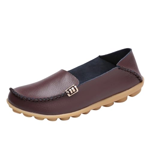 ReSin90s Damen Klassische Loafer Bequeme Mokassins Slippers Flachschuhe Slip on Flache Schuhe Loafers Wanderschuhe Modische Halbschuhe Fahrerschuhe von ReSin90s