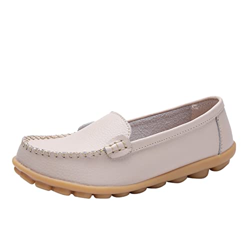 ReSin90s Damen Klassische Loafer Schlupfschuhe,Bequeme Freizeitschuhe, Flach Lässige Loafers Slip-On Schuhe Wanderschuhe Halbschuhe Business-Schuhen Für Damen von ReSin90s
