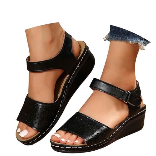 ReSin90s Damen Klassische Sandalen Frauen Bohemian Sandals Freizeit Strand Sandalette Sommer Freizeit Sommerschuhe Damensandalen Strandschuhe von ReSin90s