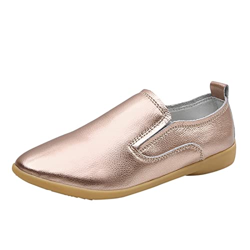 ReSin90s Damen Loafer Mokassins Bequeme Mokassins Freizeitschuhe Niedrige Schuhe Faltbare Loafer Schleifen Profilsohle Fahrerschuhe von ReSin90s