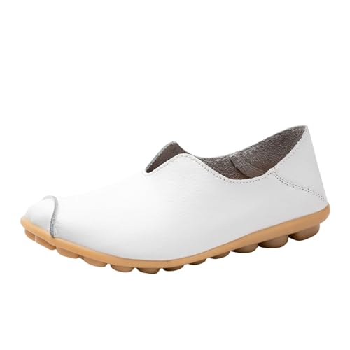 ReSin90s Damen Loafer Mokassins Elegant Lässige Flache Slippers Bequeme Weich Flache Schuhe Weiche Sohle Slip-On Halbschuhe Comfortable & Light-Weight von ReSin90s