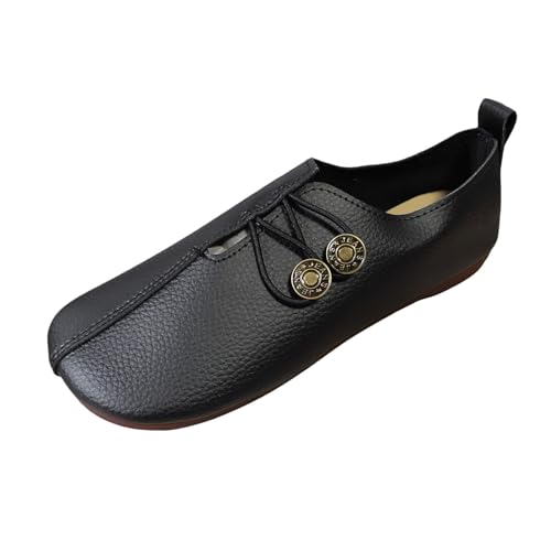 ReSin90s Damen Loafer Mokassins Elegant Lässige Flache Slippers Bequeme Weich Mokassins Aus Elegant Penny Loafers Schleifen Profilsohle Fahrerschuhe von ReSin90s