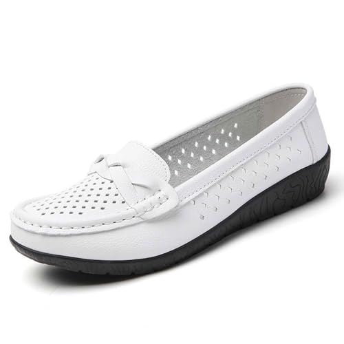 ReSin90s Damen Loafer Schuhe Bequeme Mokassins Slippers Flachschuhe Niedrige Schuhe Faltbare Loafer Klassischer Pennyloafer Fahrerschuhe von ReSin90s