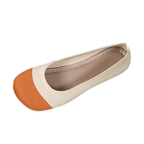 ReSin90s Damen Loafer Schuhe Slip on Maschenware Schuhe Mokassins Elegante Schlupfschuhe Mit Runder Zehenpartie Freizeitschuhe Trachtenschuhe von ReSin90s