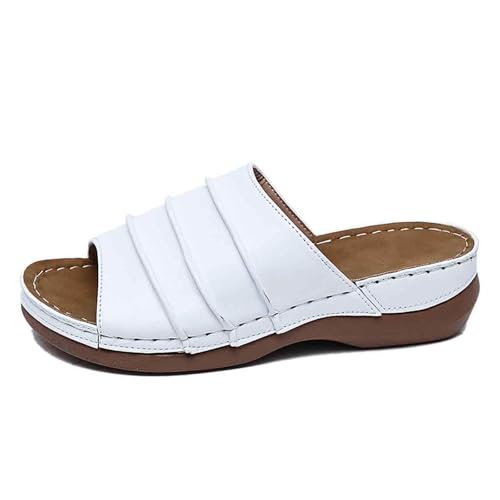 ReSin90s Damen Platform Sandale Mit Absatz Blumen Clogs Dicke Sohle Hausschuhe Hausschuhe Leicht Pantoletten Slip on Slide Schuhe Gartenschuhe Komfort Walking Pantoffeln with Arch Support von ReSin90s