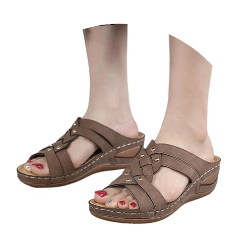 ReSin90s Damen Platform Slides Classic Platform Slide Orthopädische Sandaletten Sandals Hausschuhe Leicht Pantoletten Slip on Slide Schuhe Gartenschuhe Leicht Badelatschen Slides Strand Schlappen von ReSin90s