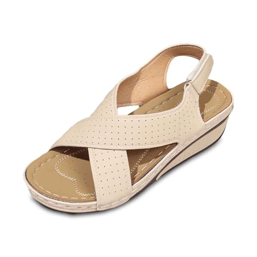 ReSin90s Damen Platform Slides Classic Platform Slide Orthopädische Sandaletten Sandals Slip-On Bequeme Slide Mit Offenem Zehenbereich Hausschuhe Outdoor Casual Keilsandalen Open Toe Slide Sandalen von ReSin90s
