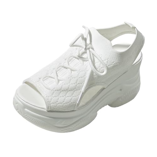 ReSin90s Damen -Plattform-Keilsandalen Plateau Wedges Sandaletten Sommer Keilabsatz Pantoletten Weiche Fußbett Pool Meer Strand Outdoor Sommerschuhe von ReSin90s