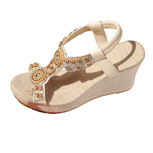 ReSin90s Damen Sandalen Mit Keilabsatze Elegant Weite H Sandaletten Keilabsatz Wedges Sommer Frauen Peeptoes Absatz Pantoletten Weiche Fußbett Pool Meer Strand Outdoor Sommerschuhe ReSin90s Damen Sandalen Mit Keilabsatze Elegant Weite H Sandaletten Keilabsatz Wedges Sommer Frauen Peeptoes Absatz Pantoletten Weiche Fußbett Pool Meer Strand Outdoor Sommerschuhe von ReSin90s