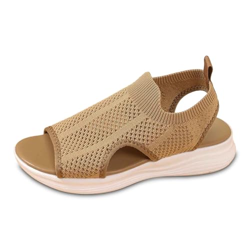 ReSin90s Damen Sandalen Mit Keilabsatze Sommer Frauen Freizeit Abendschuhe Schuhe Sandaletten Brautschuhe Strandschuhe Keilabsatz Pumps Freizeitsandale Damensandalen von ReSin90s