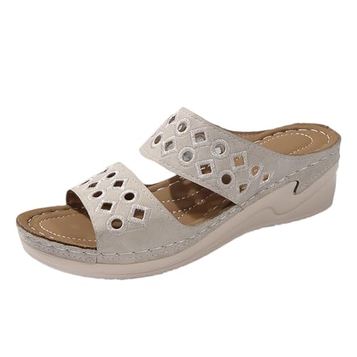 ReSin90s Damen Sandalen Sommer Bequem Leicht Sandaletten Elegant Mode Trekkingsandalen Mit Keilabsatz Sommerschuhe Komfortable Strandsandalen Casual Ankle Elastic Strandsandaletten Flip Flops ReSin90s Damen Sandalen Sommer Bequem Leicht Sandaletten Elegant Mode Trekkingsandalen Mit Keilabsatz Sommerschuhe Komfortable Strandsandalen Casual Ankle Elastic Strandsandaletten Flip Flops von ReSin90s