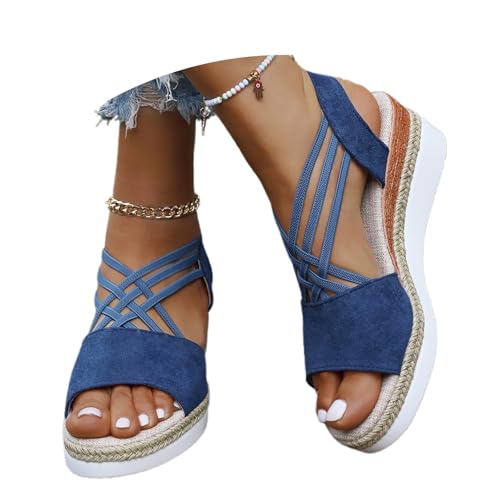 ReSin90s Damen Sandalen Sommer Espadrilles Sandalen Mit Offener Zehenpartie Sommerschuhe Elegante Plateau Sandals Zum Hineinschlüpfen Sommerschuhe Freizeit Low Wedge Sandalette Strandsandaletten ReSin90s Damen Sandalen Sommer Espadrilles Sandalen Mit Offener Zehenpartie Sommerschuhe Elegante Plateau Sandals Zum Hineinschlüpfen Sommerschuhe Freizeit Low Wedge Sandalette Strandsandaletten von ReSin90s