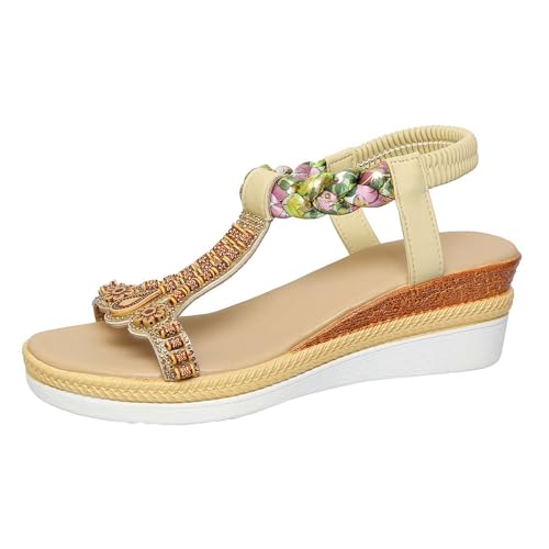 ReSin90s Damen Sandalen Sommer Plateau Wedges Sandaletten Sommer Keilabsatz Pantoletten Strandschuhe Keilabsatz Pumps Freizeitsandale Damensandalen ReSin90s Damen Sandalen Sommer Plateau Wedges Sandaletten Sommer Keilabsatz Pantoletten Strandschuhe Keilabsatz Pumps Freizeitsandale Damensandalen von ReSin90s