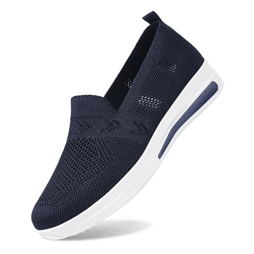 ReSin90s Damen Slip on Sneaker Diabetiker Schuhe Vermascht - Sommer Leicht Walkingschuhe Laufschuhe Turnschuhe Breite Füße Slide Sportschuhe Turnschuhe Breite Fuß Bequeme Outdoor Sportschuhe von ReSin90s