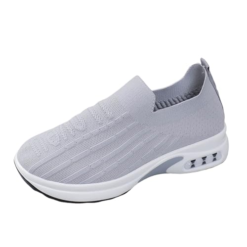 ReSin90s Damen Slip on Sneaker Leicht Schuhe Ohne Schnürung Bequeme Handsfree Slip on Walkingschuhe Mit Keilabsatz Wanderschuhe Halbschuhe Memory Foam Turnschuhe Sportschuhe von ReSin90s