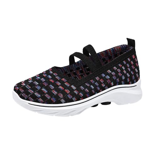 ReSin90s Damen Slip on Sneaker Mesh Leichte Atmungsaktiv Freizeitschuhen Slip on Sneakers rutschfest Atmungsaktiv Leichtgewichts Walking Schuhen Outdoor Fitness Sommerschuhe von ReSin90s