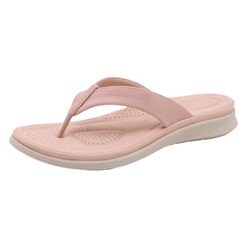 ReSin90s Damen Sommer Flip Flops Elegant Beach Pantoletten Sommer Zehentranner Sommerschuhe Platform Flipflop Wedge Sandale Tanga Flipflops Hausschuhe Flip-Flops Rutschfeste Plattform Strandsandalen von ReSin90s