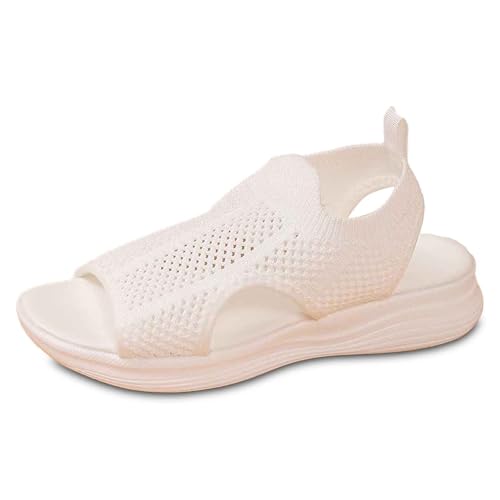 ReSin90s Damen Sommer Sandalen Keilabsatz Offener Zehenpartie Elegante Plateau Sandals Römersandalen Sommerschuhe Sommer Pumps Frauen Schuhe von ReSin90s